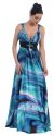 Main image of Empire Style Multi Color Full Length Formal Dress